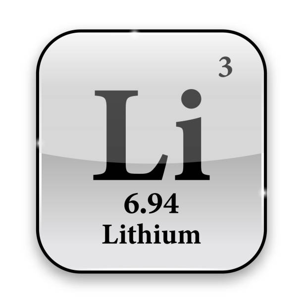 주기적인 테이블 요소 리튬. 벡터 일러스트레이션 - periodic table interface icons square shape square stock illustrations