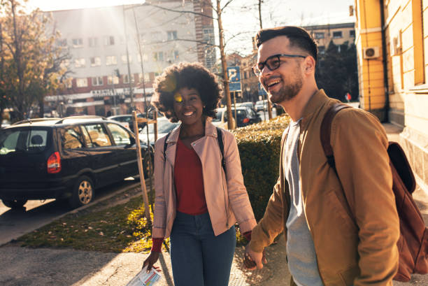 istock Smiling couple enjoying on vacation. 1324007898
