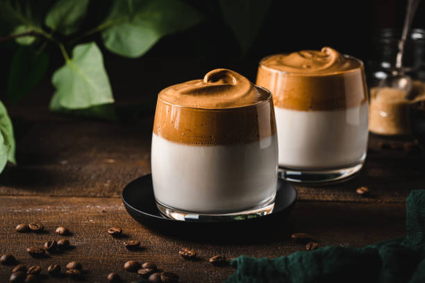 istock Two glasses of freshly made Dalgona coffee 1324007899
