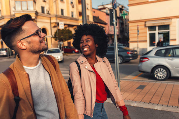 istock Smiling couple enjoying on vacation. 1324008077