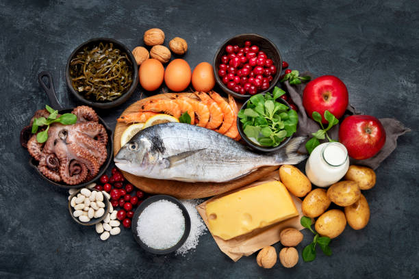 istock Food high in iodine 1324012923