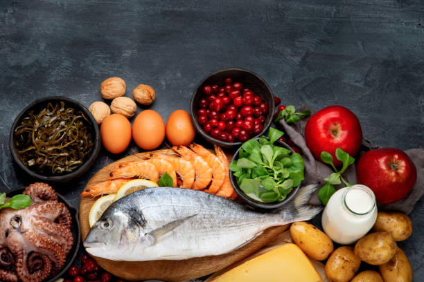 istock Food high in iodine 1324013967