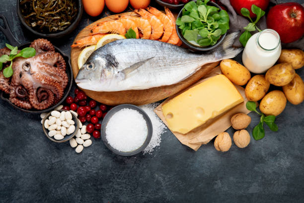 istock Food high in iodine 1324014384
