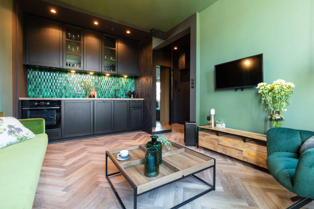 istock Interior design of small elegant apartment, home staging 1324015490