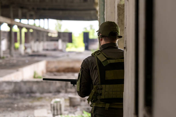 istock Modern warfare soldier waiting on position 1324020978