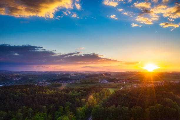 istock Sunset over the forest at the Tricity beltway 1324026417