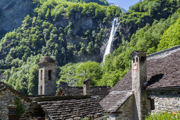 istock The waterfall over the Foroglio village 1324027730