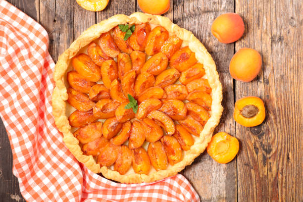 istock homemade apricot tart- top view 1324042525