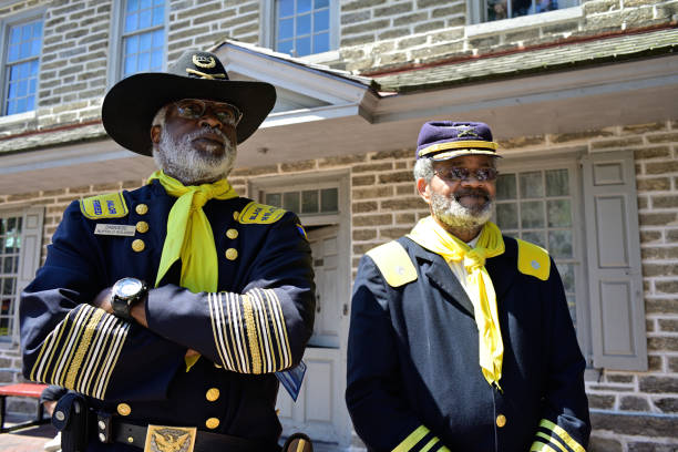 Philadelphia, PA, USA - June 12, 2013; Annual Juneteenth day at the historic Johnson House in the Germantown section of Northwest Philadelphia, PA, USA on June 15, 2013. The Juneteenth Independence Day or Freedom Day commemorates the announcement of abolition of slavery on June 19, 1865.