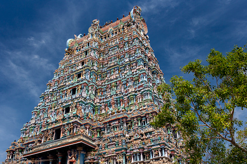 Minakshi Sundareshvera Hindu Temple in the city of Madurai in the Tamil Nadu region of southern India.