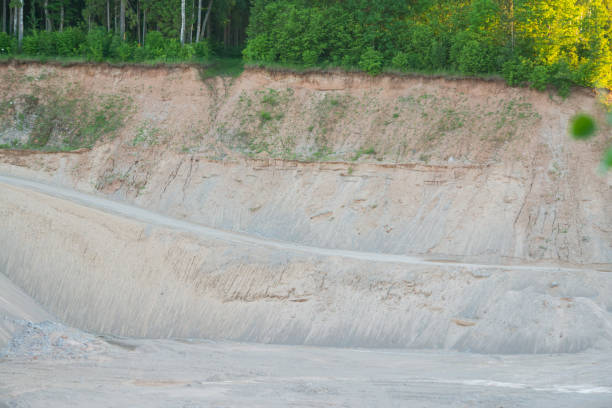 istock Industrial sand quarry. Sand pit. Sand special for construction. Construction industry. 1324055676