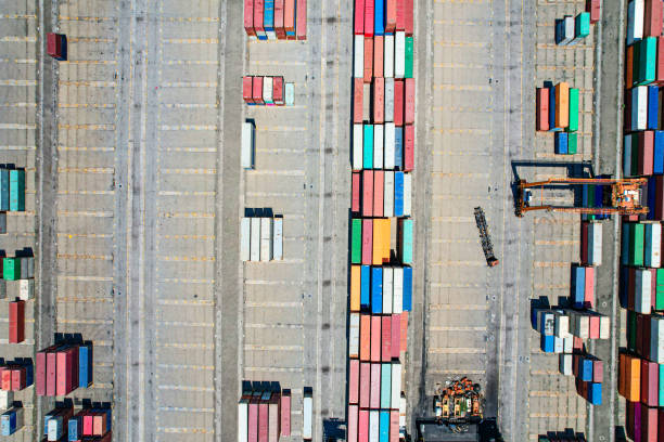 istock Aerial photography of container terminal 1324062012