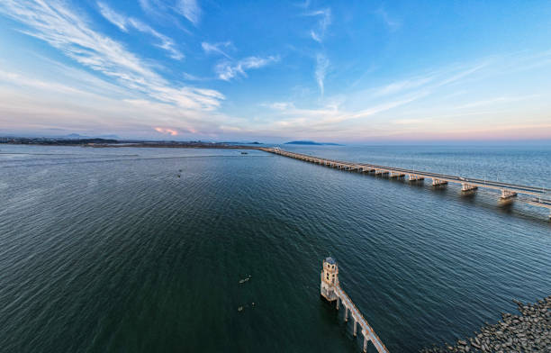 istock Scenery picture: a bridge on the sea 1324063719