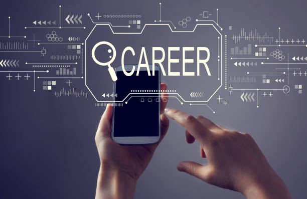 istock Searching career theme with smartphone 1324066070