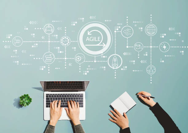 istock Agile concept with people working together 1324066133