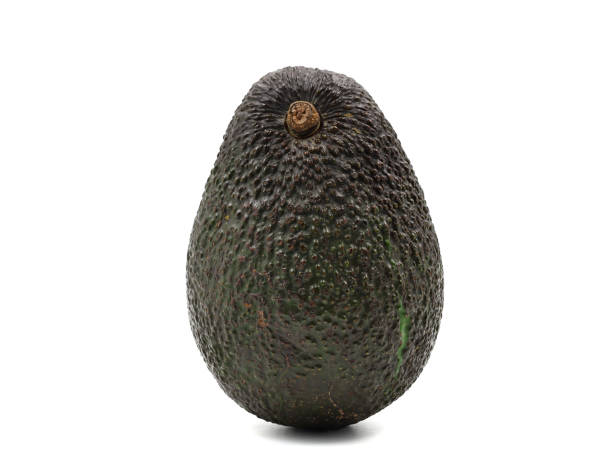 istock ripe hass avocado isolated on white background, front view of whole fruit 1324072072