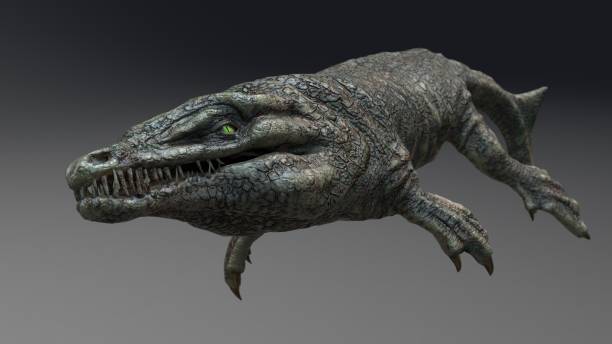 istock Sea Monsters of background, 3d render 1324073940