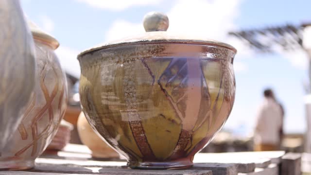 Rotating Around Beautiful Urn from Traditional Kiln