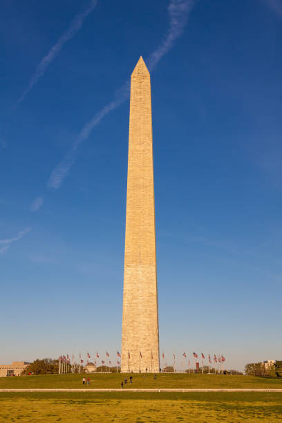 istock Washington Monument with Evening Blue Sky, Washington DC, USA. 1324082253