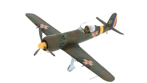 istock 3d illustration. Romanian IAR 80 fighter plane from World War II 1324082329