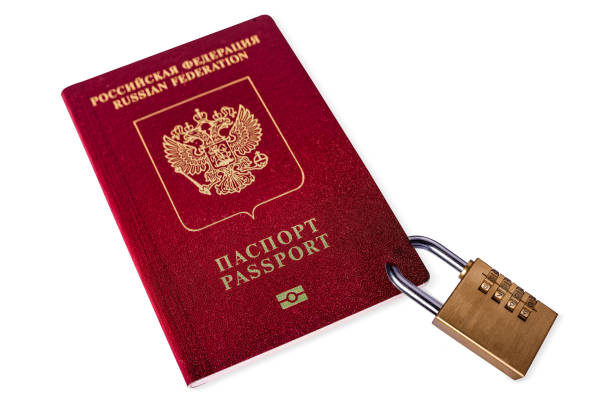 istock A Russian Federation passport for going abroad locked with padlock. 1324082514