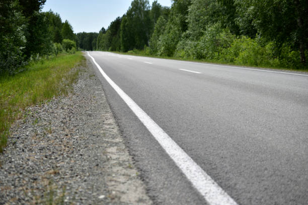 istock High-speed asphalt highway in the forest during the day 1324083341