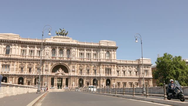 Italian Supreme Court, a beautiful building with an ancient exterior in the center of Rome. Corte suprema di cassazione