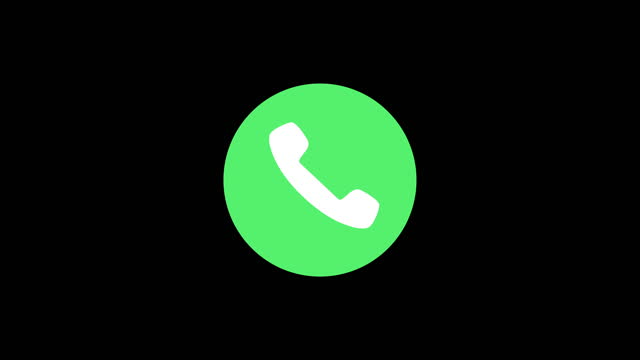 Incoming Call Animated Icon. Call Answer. Phone Dial Symbol. 4K Video Animation
