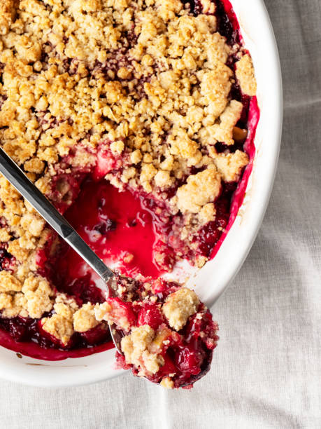 istock Berry fruit crumble pie, Crumble, fruit crumble, Cobbler, Cherry crumble, Berry fruit crumb tart 1324086463