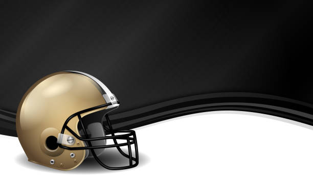 istock Black and Gold Football Helmet Background 1324086864