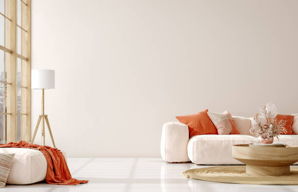 istock Home mockup in living room interior background 1324089096