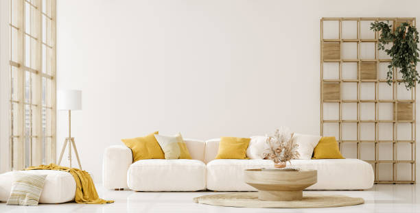 istock Home mockup in living room interior background 1324089101