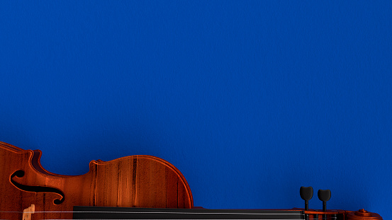 3b visualization violin on a blue background