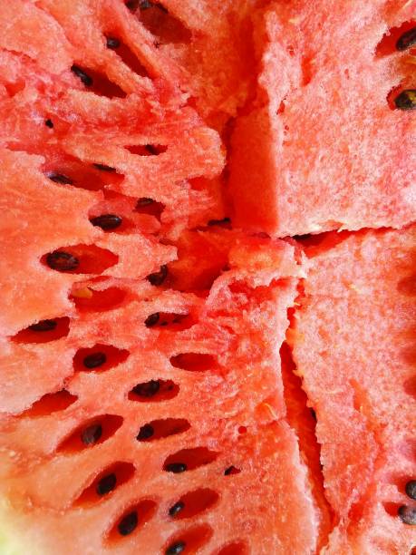 istock Ripe fresh watermelon in a cut close-up, background 1324092858
