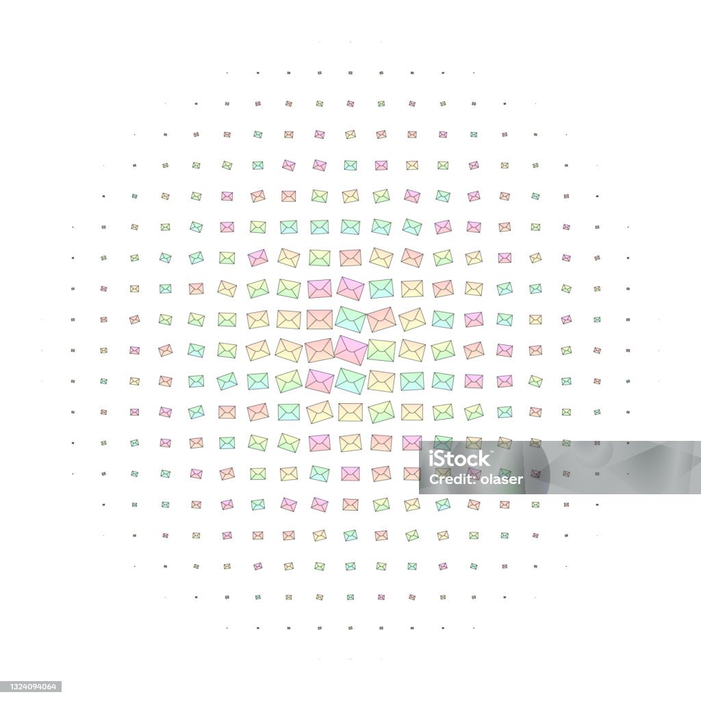 Pastel Matrix Envelopes In Matrix Pattern Illustration Pastel Colors Some Small ...