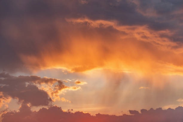 istock Amazing cloudscape on the sky at sunset time. 1324096922