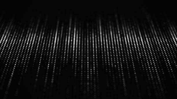 istock Digital dark background of particles. Abstract futuristic dynamic background. Big data visualization. 3D rendering. 1324097738