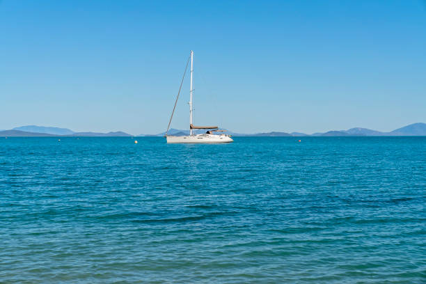 istock Luxury Yacht Anchored Offshore 1324099478