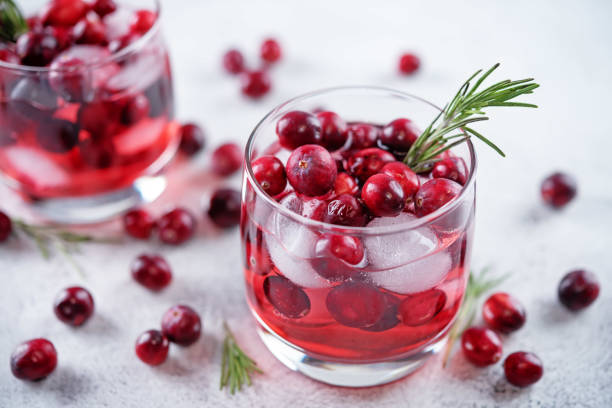 istock Cranberry rosemary gin in glass 1324103411