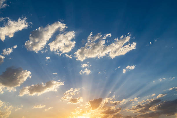 istock Bright sunset sky with beautiful clouds. Sky background. 1324111703