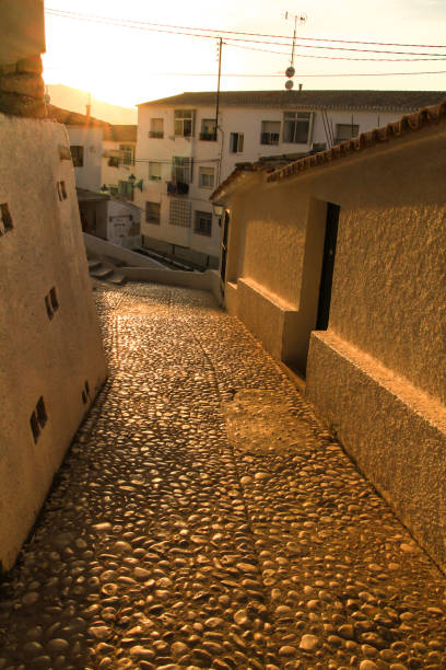 Narrow streets and beautiful whitewashed facades in Altea village, Alicante, Spain