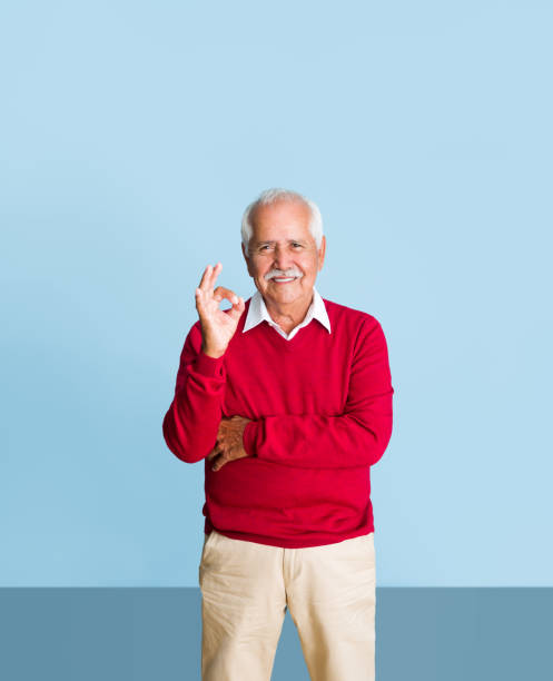 istock Cheerful senior man doing OK gesture 1324116927