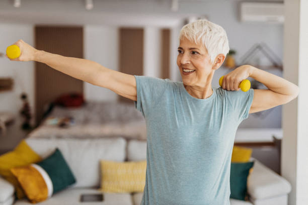 istock Senior woman exercising 1324128198
