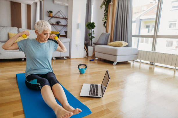 istock Senior woman exercising 1324128322