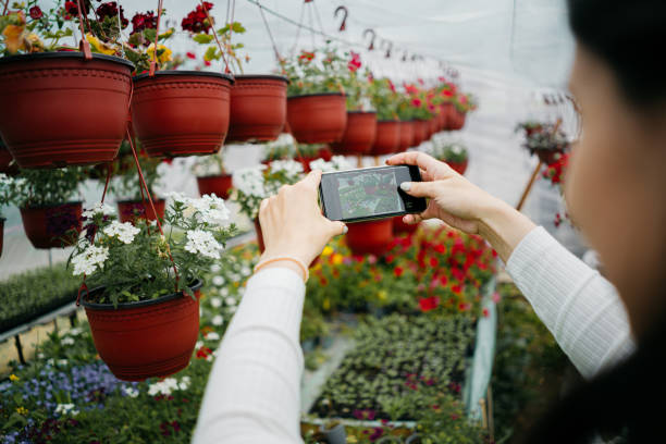 istock Selfie in a garden center 1324129447