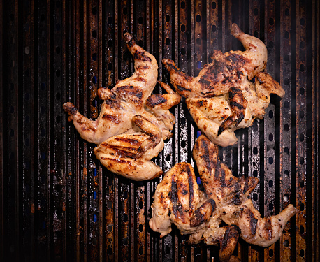 Grilled Cornish hens