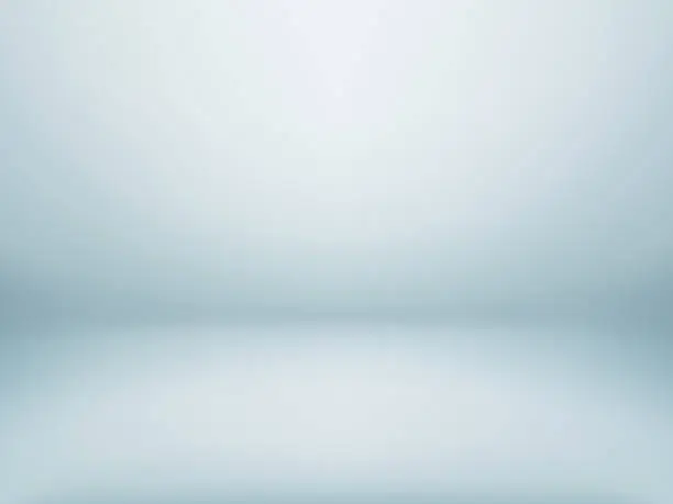 Vector illustration of Abstract pale blue cold gradient background. Empty photo studio room