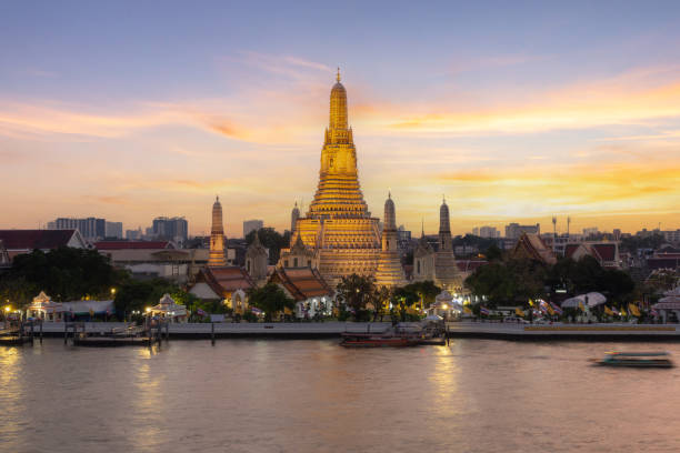istock Wat Arun (Temple of dawn) and the Chao Phraya River, Bangkok, Thailand 1324142554