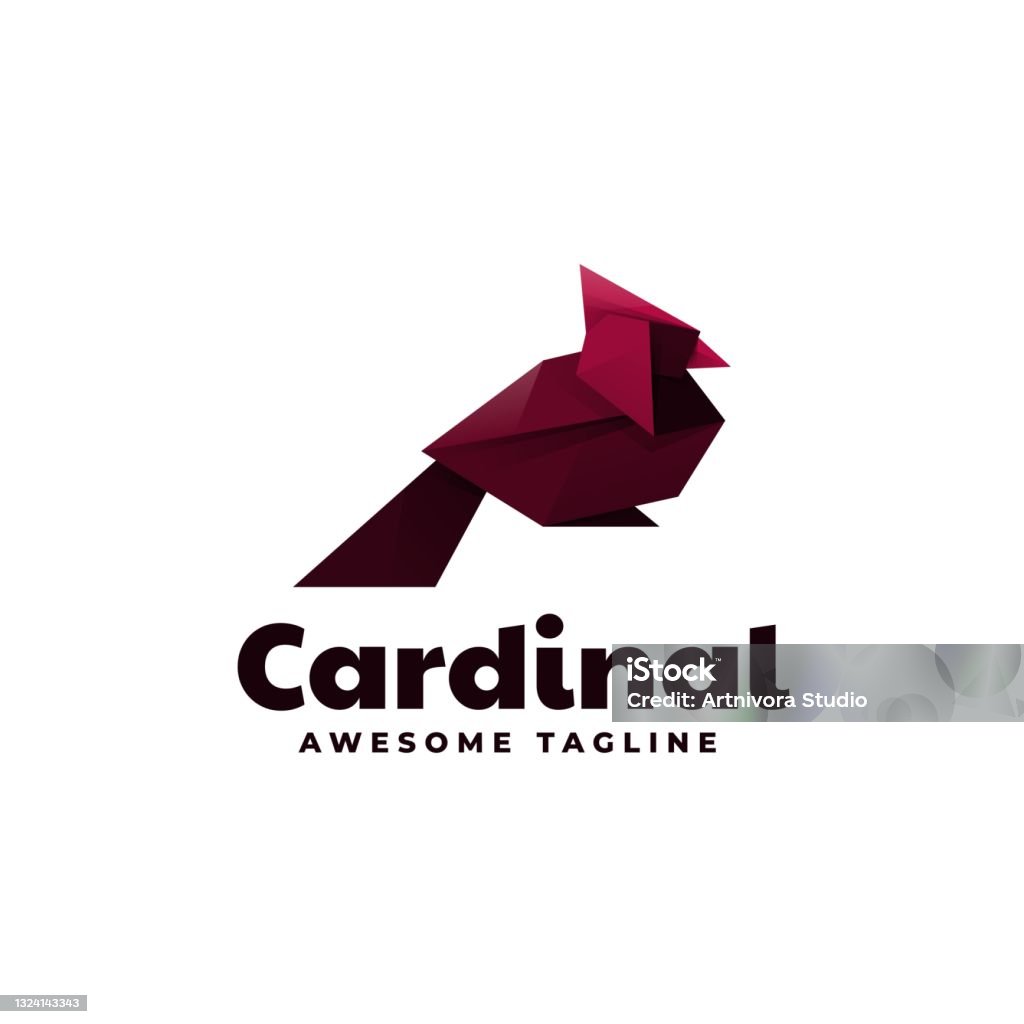 Gradient Cardinal Color Vector Illustration Cardinal Low Poly Gradient Style Stock Illustration ...