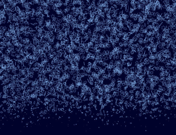 istock Snowfall from the contours of the stars on a dark background. Vector illustration 1324143791